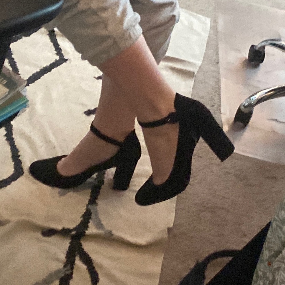 Kelly & Katie Riya Ankle Strap Block Heel Pumps